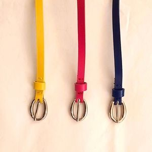 Express Skinny Belt 3 Pack Bundle Pink, Blue, Yellow